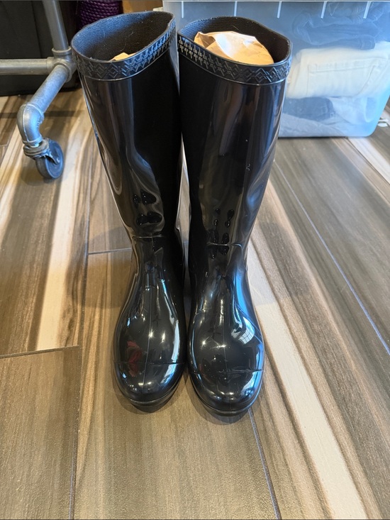 UGG Shoes - UGG Women's Glossy Black Tall Rain Boots